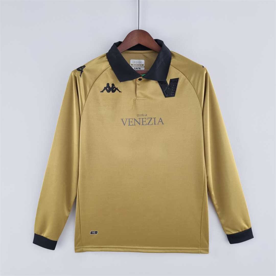 AAA Quality Venezia 22/23 Third Gold Long Soccer Jersey